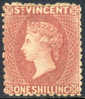 St. Vincent #17 Mint Hinged 1sh Victoria From 1872 - St.Vincent (...-1979)