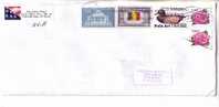 GOOD USA Postal Cover To ESTONIA 2010 - Good Stamped: University ; Flag ; Bird ; Roses - Cartas & Documentos