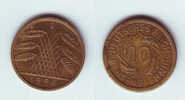 Germany 10 Rentenpfennig 1924 E - 10 Renten- & 10 Reichspfennig