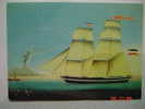 2942 SHIP  BARCO BARK  FRANZ UND ELISE GERMANY  POSTCARD YEARS  1960  OTHERS IN MY STORE - Hausboote