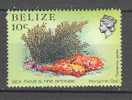 Belize 1984 SG. 772  10c. Queen Elizabeth II. Marine Life Sea Fans And Fire Sponge MH - Belize (1973-...)