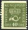 Sweden #146 Mint Hinged 40o Olive Green From 1920 - Ungebraucht