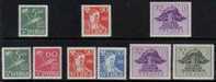 Sweden #360-68 XF Mint Hinged 3 Sets From 1945 - Unused Stamps