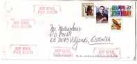 GOOD USA Postal Cover To ESTONIA 2002 - Good Stamped: Music / Berlin ; Bird ; Birthday - Lettres & Documents