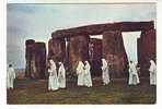 Postcard - Druids, Stonehenge, England - Stonehenge