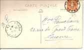 N° Y&t 158 TYPE  IA     CP       TONNERRE     Vers   AUXERRE   12 AOUT 1922 - Cartas & Documentos