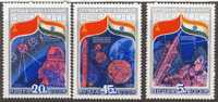 1984 Space Espase USSR-India Set Of 3 MNH - Rusia & URSS