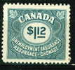 1955 1 Dollar 12 Cent Canada Unemployement Insurance Stamp #FU46   MNH Full Gum - Fiscale Zegels