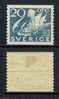 SUEDE - TRICENTENAIRE DES POSTES / 1936 - 20 ö Bleu Vert # 238 * / COTE 11.00 EURO - Unused Stamps