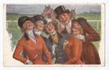 HORSE SHOW - Thats A Good One, Horsewoman, H.Schubert Pinx, Old Postcard - Paardensport