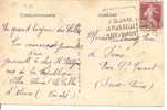 N° Y&t 139 TYPE III     CP     CAD DAGUIN  LES SABLES D´OLONNE      Vers  ST VARENT  27 AOUT 1925 - Lettres & Documents