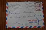 1957 LETTRE DU MAROC Fés FEZ VILLE NOUVELLE PROTECTORAT FRANCAIS OMEC FLAMME P/NICE 06 MARCOPHILIE PAR AVION AIR MAIL - Covers & Documents