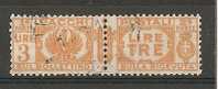 1927-32 RENGO USATO PACCHI POSTALI 3 LIRE - RR6985-6 - Paketmarken