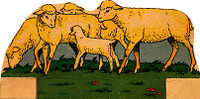 Image Découpi Cartonné Agriculture Scène De Ferme / Animaux / Moutons Mouton Sheep   / BIM-1/8 - Animaux