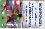 # France 845 F870 MANPOWER 50u Sc7 05.98  -sport,football- Tres Bon Etat - 1998