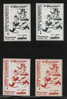 POLAND SOLIDARNOSC 1988 AFGHANISTAN RED ARMY UNDEFEATED SET OF 4 MS (SOLID 0266/0298A) - Solidarnosc Labels