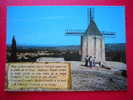 CPM-13-BOUCHES Du RHÔNE-FONTVIELLE-LE MOULIN D'ALPHONSE DAUDET-ANIMEE- 2 PHOTOS DE LA CARTE - Fontvieille