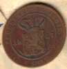 NETHERLANDS EAST INDIES 1 CENT SHIELD  FRONT NATIVE WRITING BACK 1857  KM?  READ DESCRIPTION CAREFULLY !!! - Indes Néerlandaises