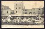 CPA  ANCIENNE- FRANCE- GIVORS (69)- MAGNIFIQUE PASSE DE JOUTE SUR LE BASSIN DU CANAL- BELLE ANIMATION - Givors