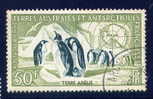 TERRES AUSTRALES ET ANTARCTIQUES FRANCAISES - PA N° 2 Oblitéré Manchots Empereurs (thème Oiseaux) - Airmail