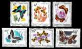 (010) Rwanda  1965 Butterflies / Papillons / Schmetterlinge / Vlinders  ** / Mnh  Michel 119-24 - Neufs