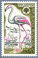 France 1970 MiNr. 1704 Frankreich Birds American Flamingo 1v 1970 MNH** 0,40 € - Flamingo's