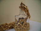 MINI FLACON PENDENTIF + CHAINE ///BEAU METAL DORE LIRE !!! - Miniatures Womens' Fragrances (without Box)