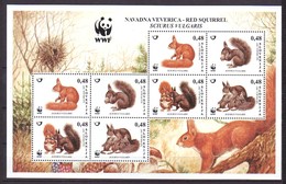 Slovenia 2007 Mi.No. MiNr. 640 - 643  Slowenien WWF Squirrels   M\sh  MNH** 8,00 € - Knaagdieren