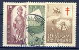 ##Finland 1954-55. 3 Different. Cancelled(o) - Oblitérés