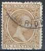 España, Num 219.  15 Cts Error De Color Castaño Amarillo - Used Stamps
