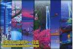 2008 Taiwan Scenic Pre-stamp Postal Cards - Taipei 101 Bird Bridge Park Boat Waterfall Fish - Agua