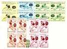 1958 SPORT - BALKAN GAMES   5v.-MNH   Block Of Four BULGARIA / Bulgarie - Unused Stamps