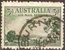 AUSTRALIA - Used - 1929 3d Airmail - Stamp From The Booklet. Rare. Type "A" - Usados