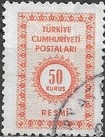 TURKEY 1965 Official - 50k Orange FU - Timbres De Service