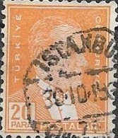 TURKEY 1931 Kemal Ataturk -  20pa. - Orange FU - Used Stamps