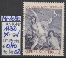 1961- ÖSTERREICH - SM A.Satz "100.Jahrestag D.Ges.bild.Künstler" 5 S Zweif.- O Gestempelt -  S.Scan (1132o 02   At) - Used Stamps