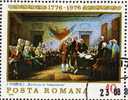 Unabhängigkeits-Erklärung 200 Jahre USA 1976 Rumänien 3326+Block 130 O 9€ Gemälde Hoja History Bloc Art Sheet Bf ROMANIA - Independecia USA