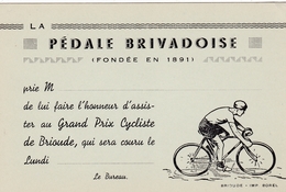 43 - BRIOUDE - Carte De La "PEDALE BRIVADOISE", (cyclisme, Vélo) - Brioude