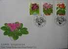 FDC Taiwan 1999 Potted Flowers Stamps Anthurium Bonsai Gloxinia Violet Flamingo Flower Flora Plant - Briefe U. Dokumente