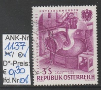 1961 - ÖSTERREICH - SM A.Satz "15 Jahre Verstaatl. Unternehmen" 3 S Rotviolett - O  Gestempelt -  S:Scan (1137o 01  At) - Gebraucht