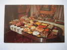 Norselander Restaurant Clifton Nj  Famous Smorgasboard Table  Early Chrome  {Front & Back Photos Of Card} - Clifton
