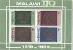 Malawi, 4 Stamps In Block, Year 1969, G MS 328, 50th Anniversary Of Org. Of International Labour, MNH/PF - Malawi (1964-...)