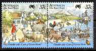 Australia 1987 Bicentenary First Fleet At Cape Of Good Hope 37c Pair - Mint Stamps