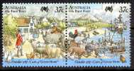 Australia 1987 Bicentenary First Fleet At Cape Of Good Hope 37c Pair - Ongebruikt