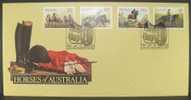Australia 1986 Horses FDC - Cartas & Documentos