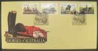 Australia 1986 Horses FDC - Brieven En Documenten