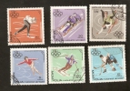 13. Mongolia, 1968 - SPORT - X Olympic Winter Games Grenoble - Set Of 6 - Hiver 1968: Grenoble