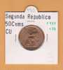 II REPUBLICA  50  CENTIMOS  COBRE  KM#754.1          1.937 #36    EBC/XF    DL-9162 - 50 Centiemos