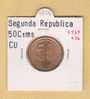 II REPUBLICA  50  CENTIMOS  COBRE  KM#754.1          1.937 #36    SC/UNC    DL-9174 - 50 Centesimi