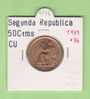 II REPUBLICA  50  CENTIMOS  COBRE  KM#754.1          1.937 #36    SC/UNC    DL-9176 - 50 Centesimi